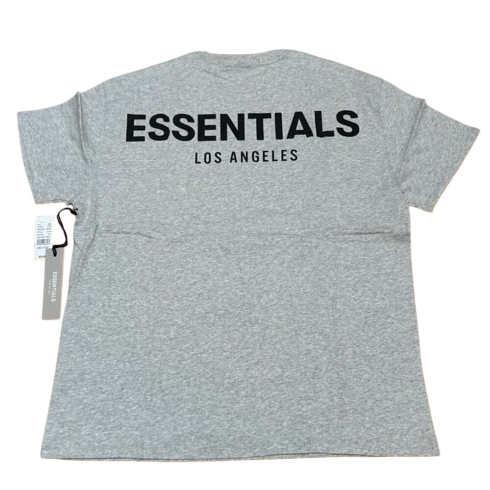 Fear of God Essentials Los Angeles Boxy‎ T-Shirt Heather Grey Mens Small 561801